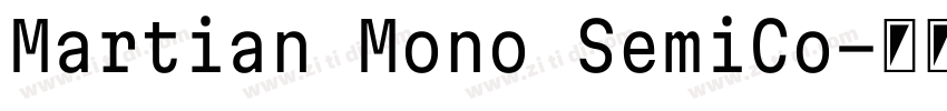 Martian Mono SemiCo字体转换